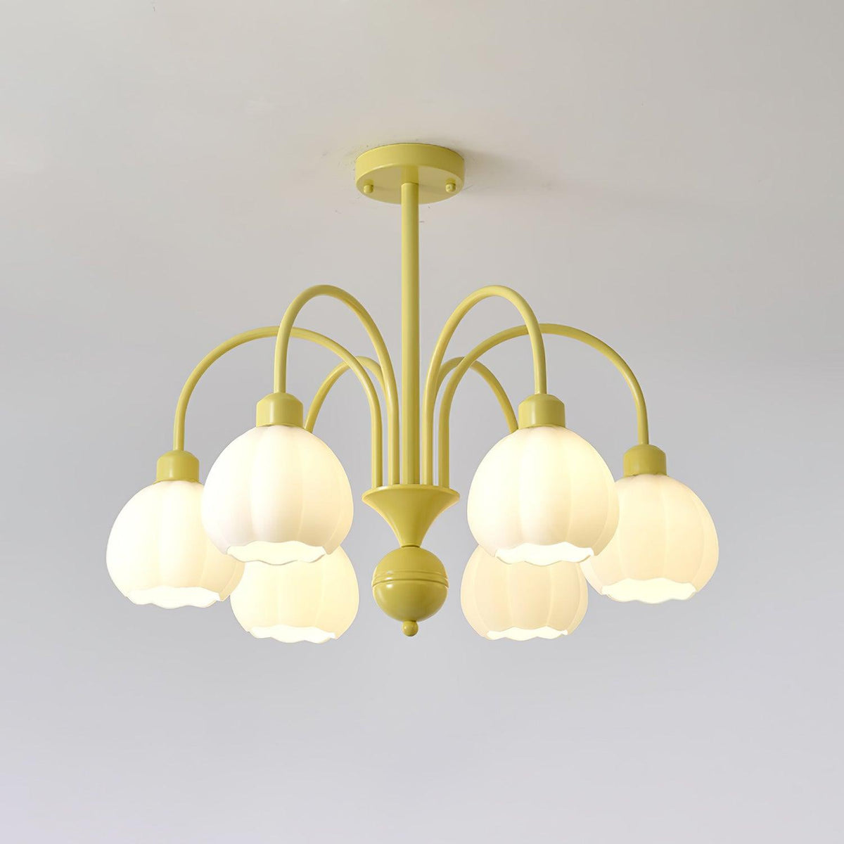 Cream Pumpkin Ball Chandelier - view 24