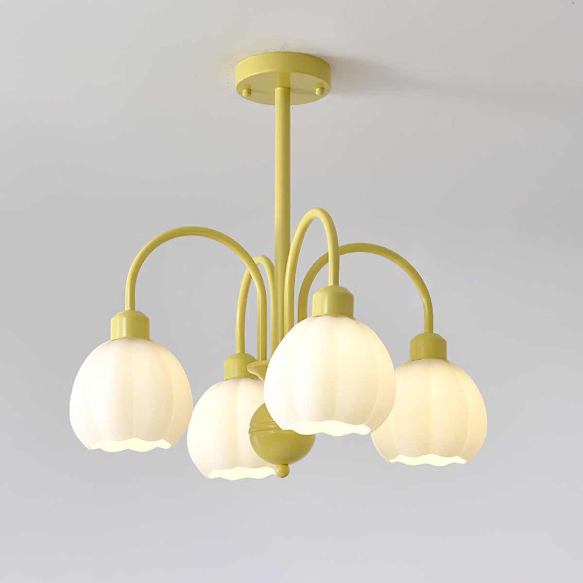 Cream Pumpkin Ball Chandelier - view 25