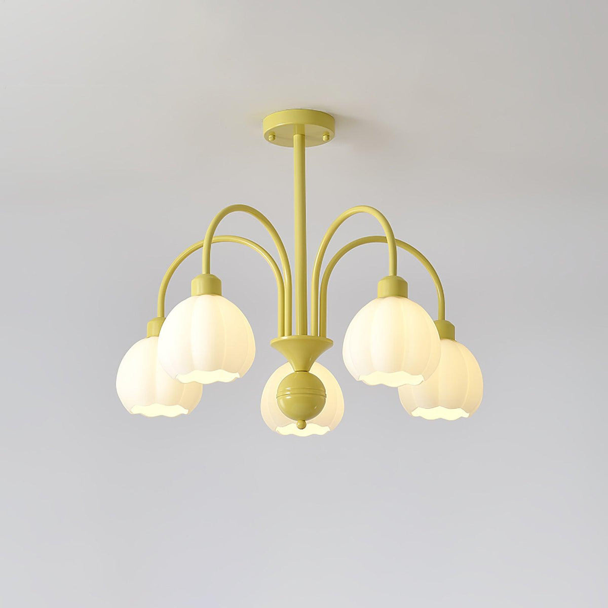 Cream Pumpkin Ball Chandelier - view 27