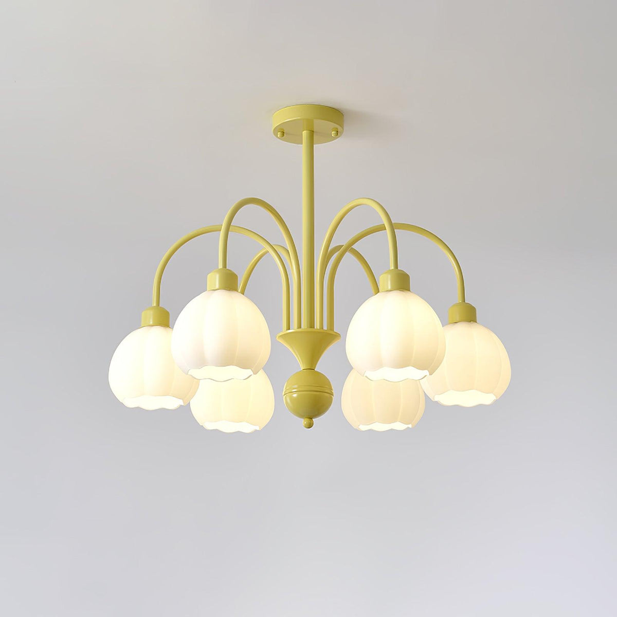 Cream Pumpkin Ball Chandelier - view 29