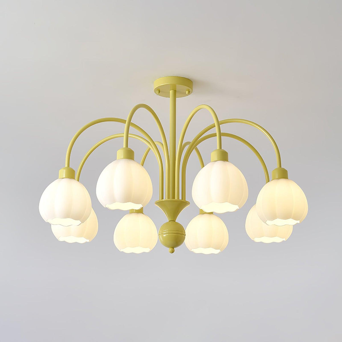 Cream Pumpkin Ball Chandelier - view 30