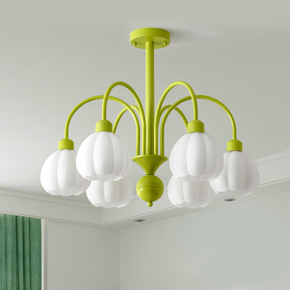 Cream Pumpkin Ball Chandelier - view 8
