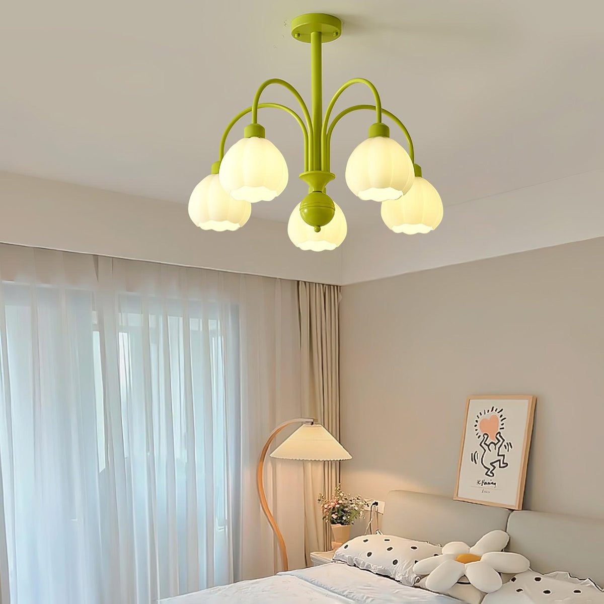 Cream Pumpkin Ball Chandelier - view 10