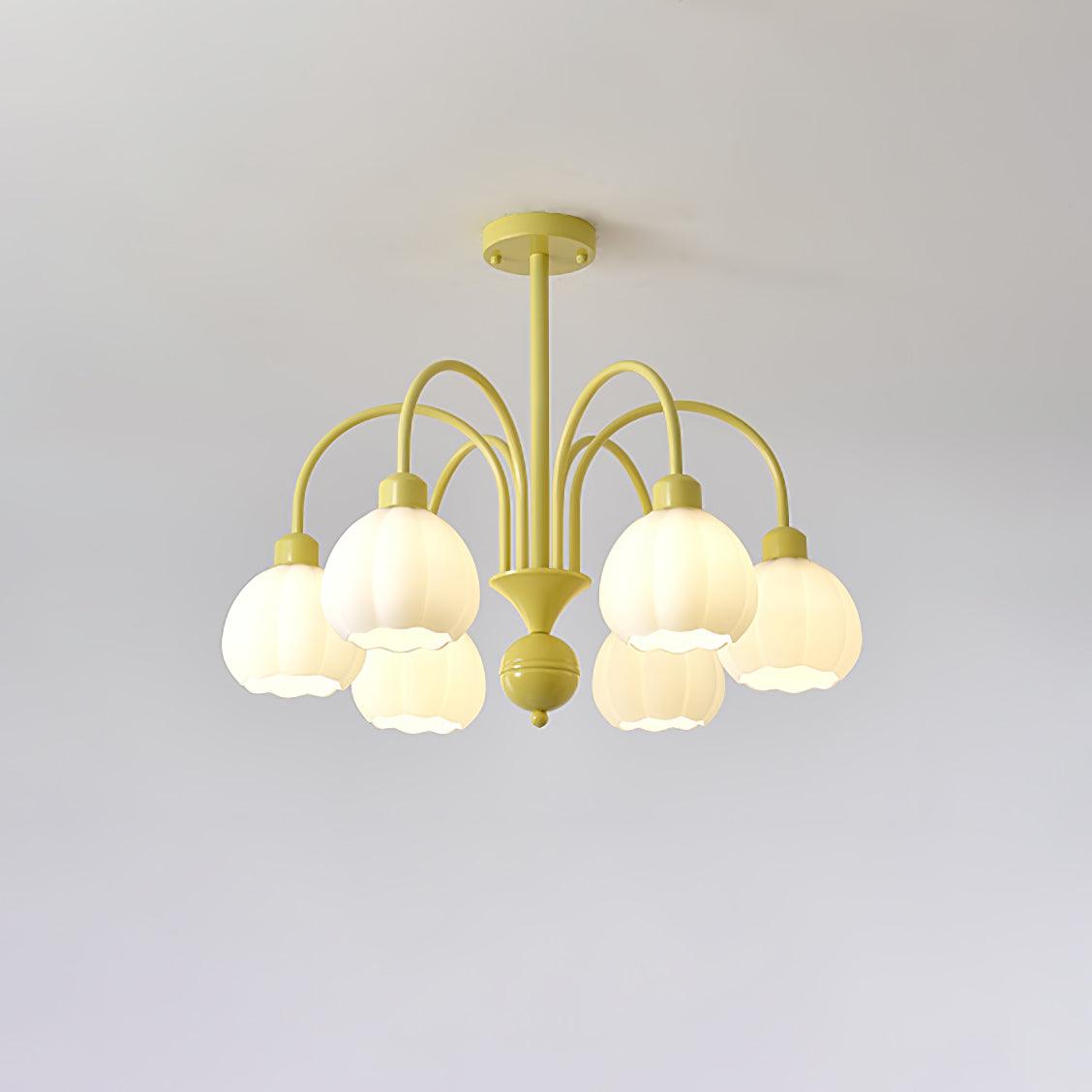 Cream Pumpkin Ball Chandelier - view 37
