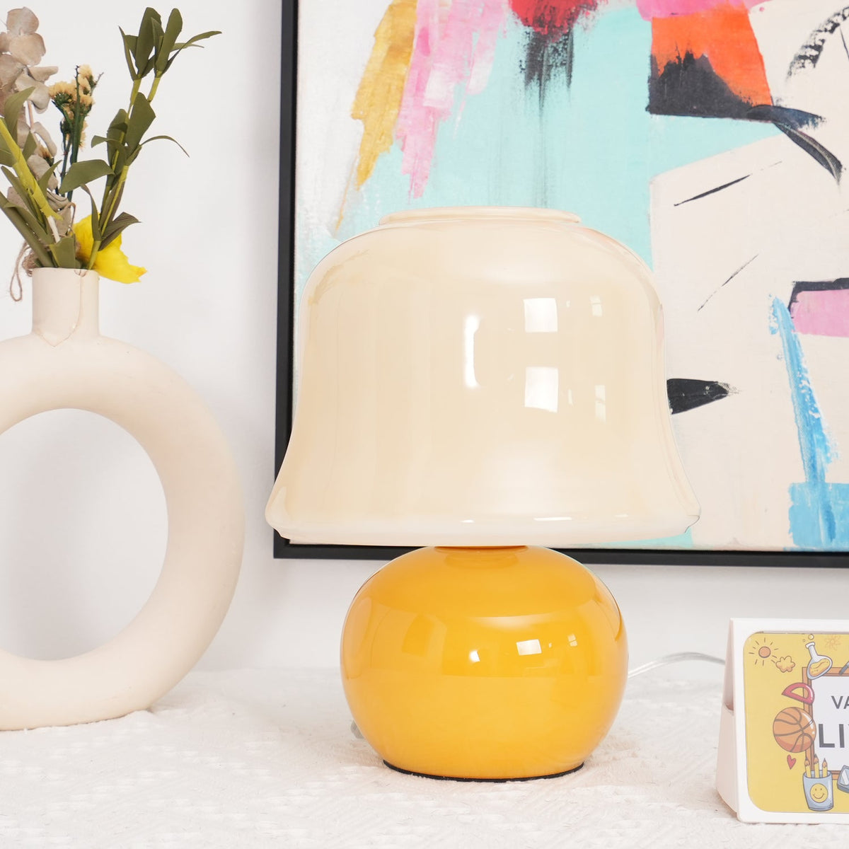 Cream Mushroom Table Lamp - view 39
