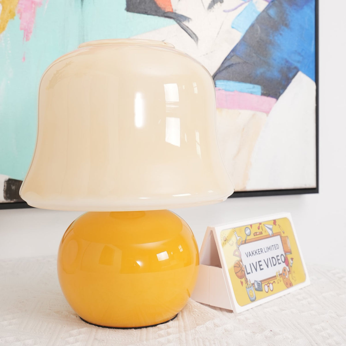 Cream Mushroom Table Lamp - view 42