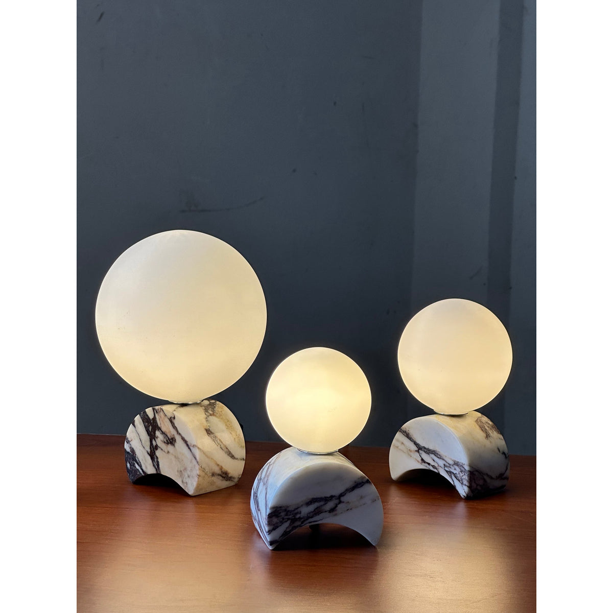 Crescent Marble Table Lamp