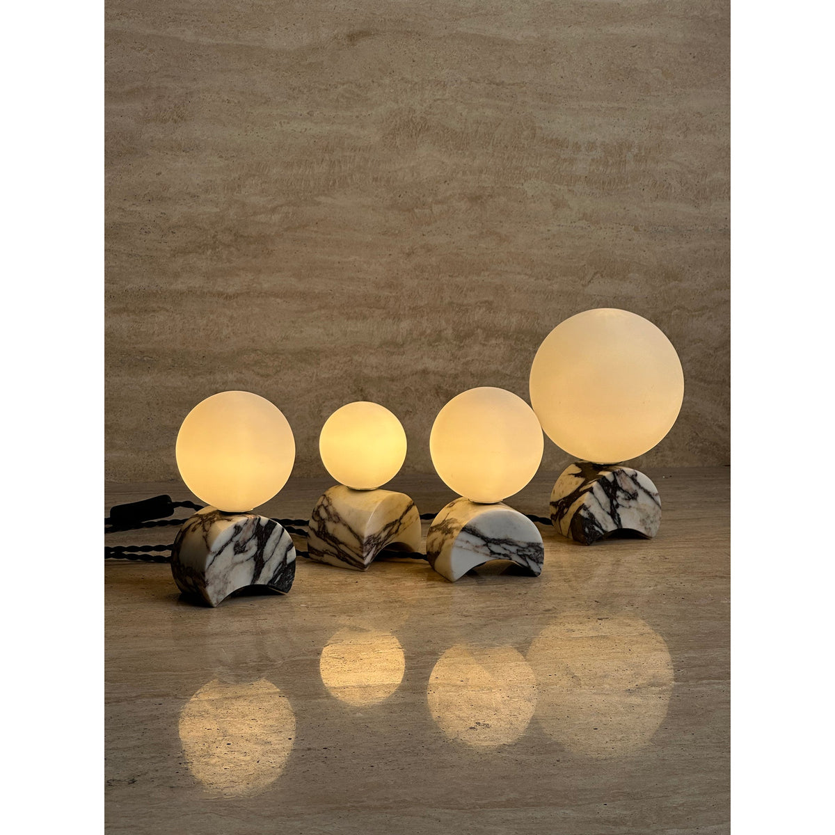 Crescent Marble Table Lamp