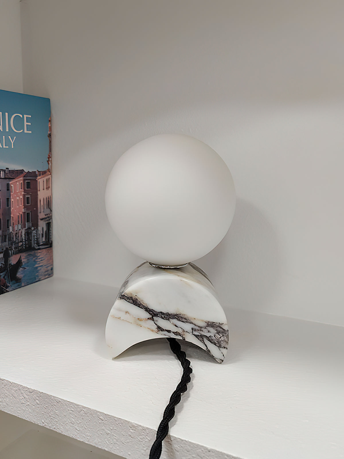 Crescent Marble Table Lamp