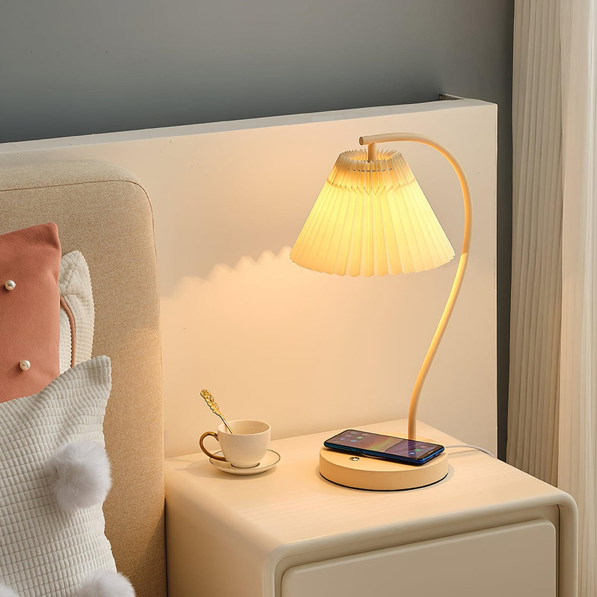 Crescini Pleated Table Lamp - view 2