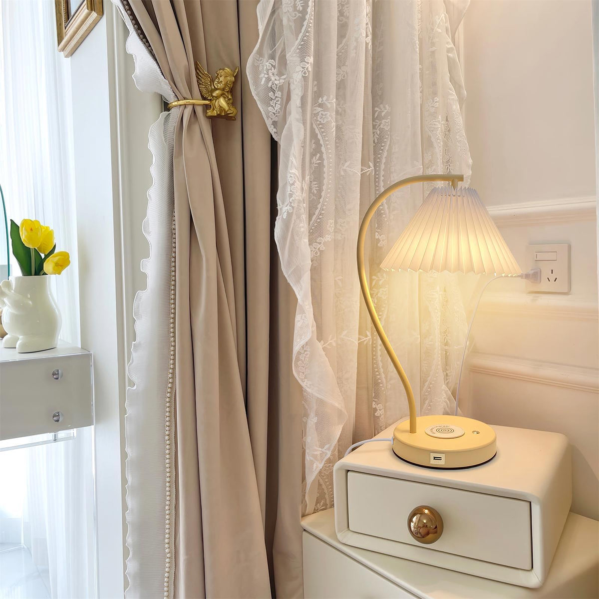 Crescini Pleated Table Lamp - view 16