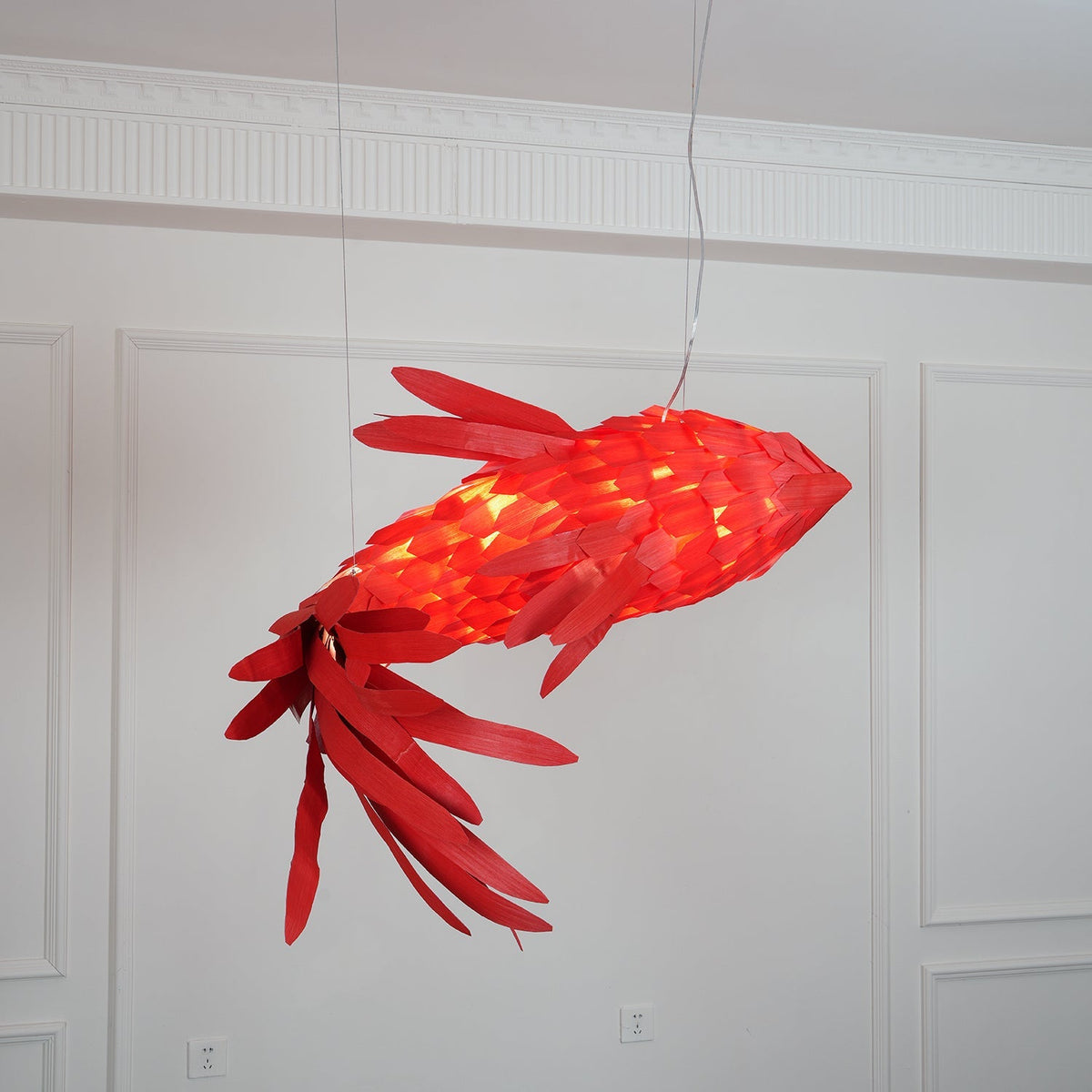 Crimson Swirl Koi Chandelier - view 23