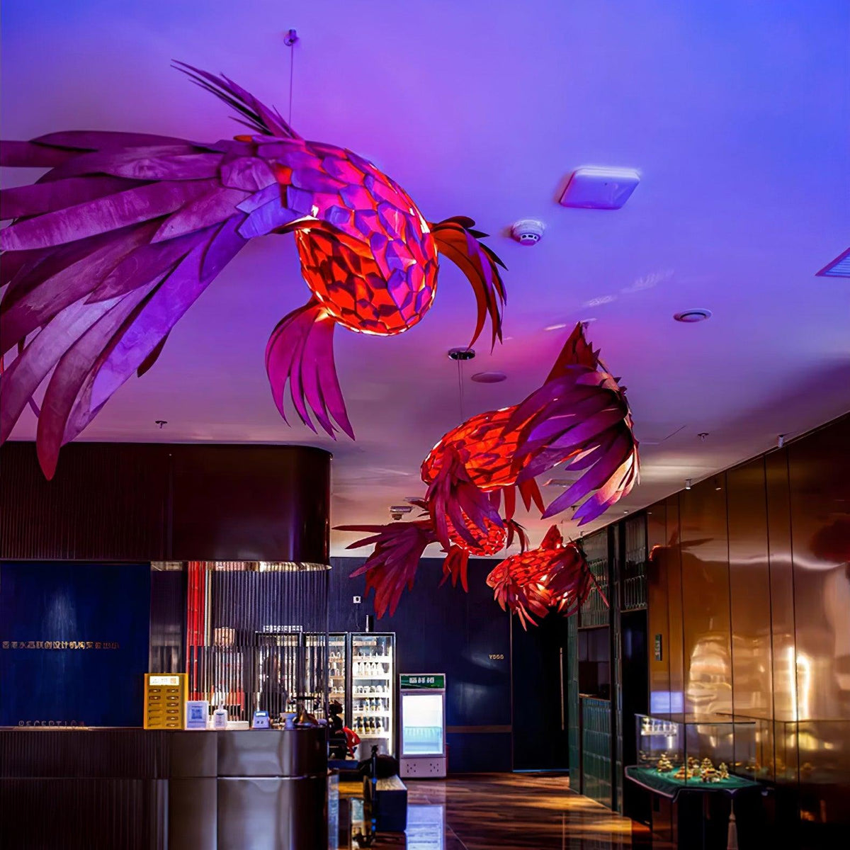 Crimson Swirl Koi Chandelier - view 12