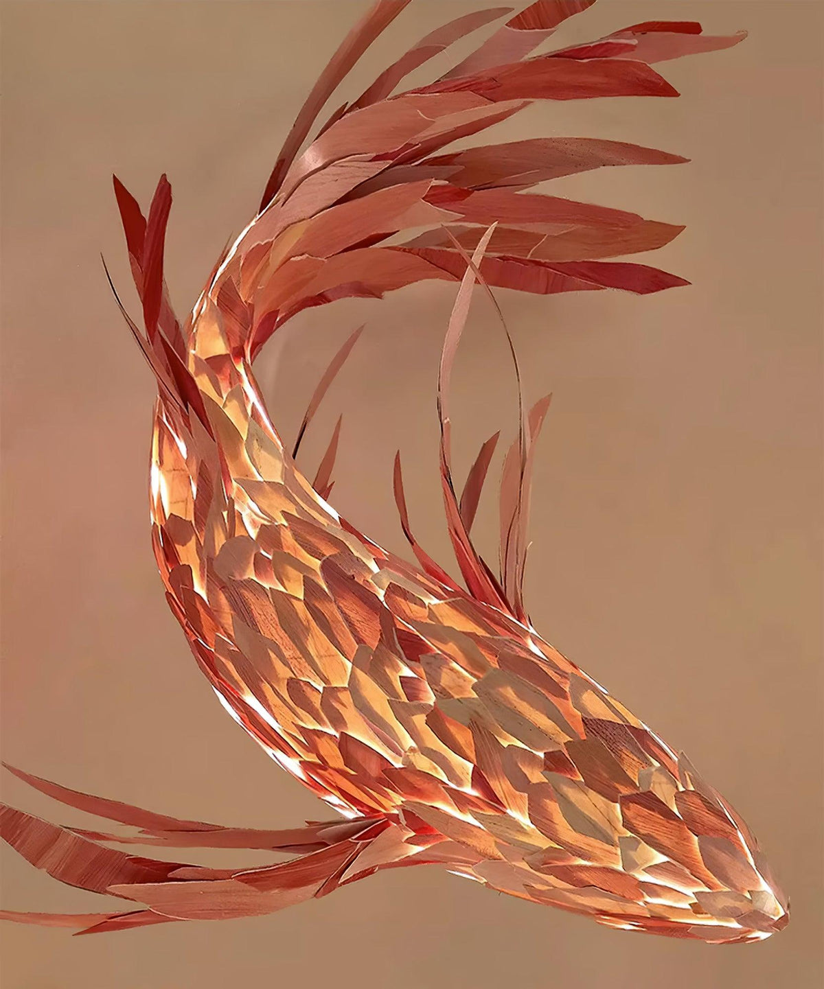 Crimson Swirl Koi Chandelier - view 15