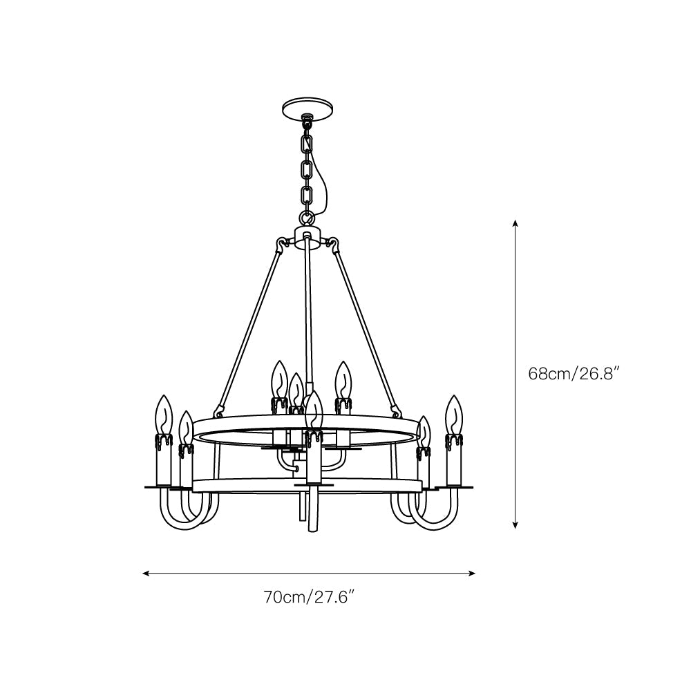 Crowley Wagon Wheel Chandelier - view 4
