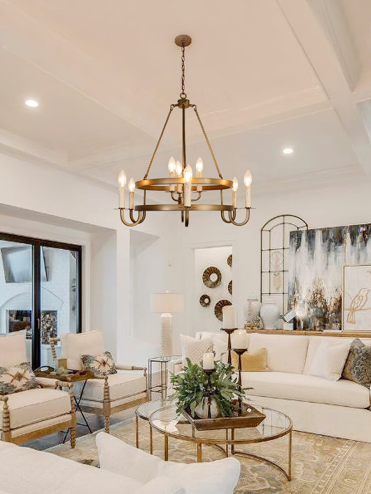 Crowley Wagon Wheel Chandelier - view 11