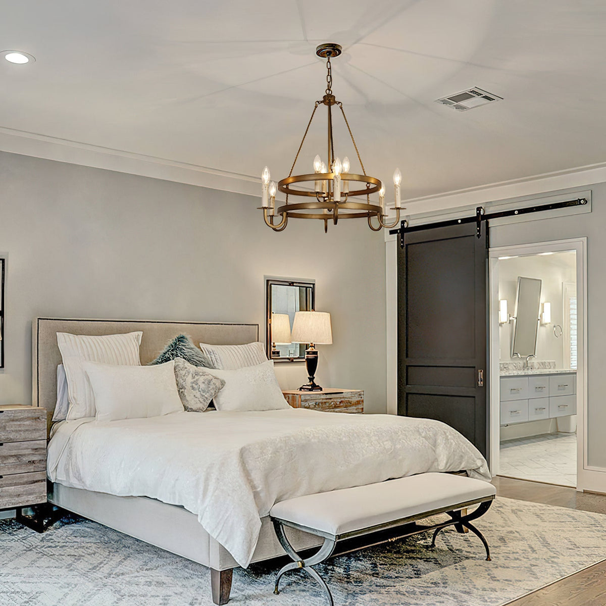 Crowley Wagon Wheel Chandelier - view 12