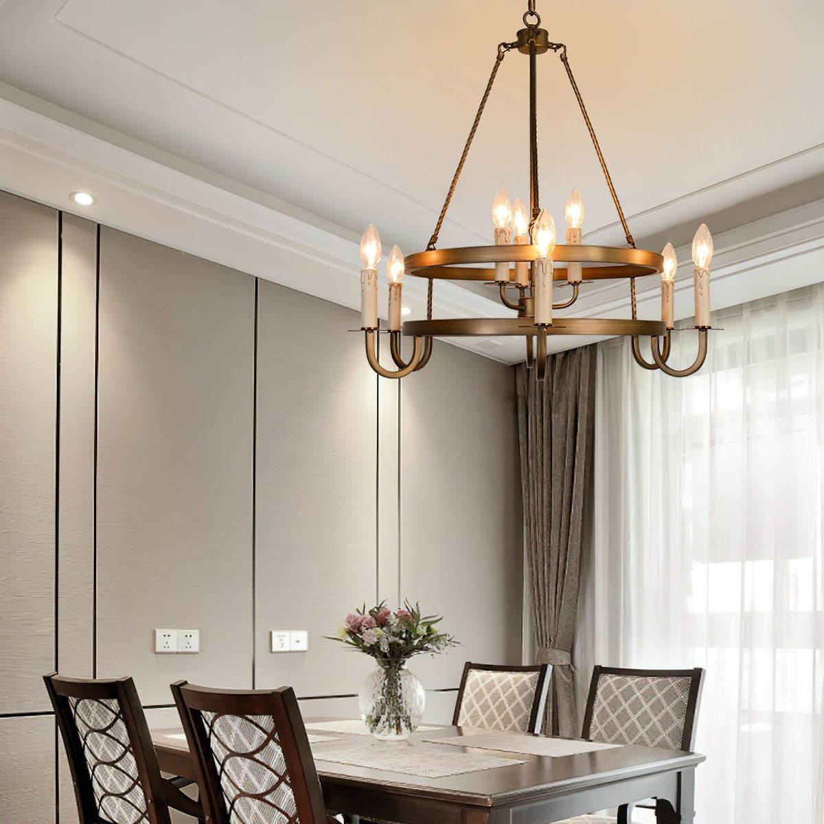Crowley Wagon Wheel Chandelier - view 5