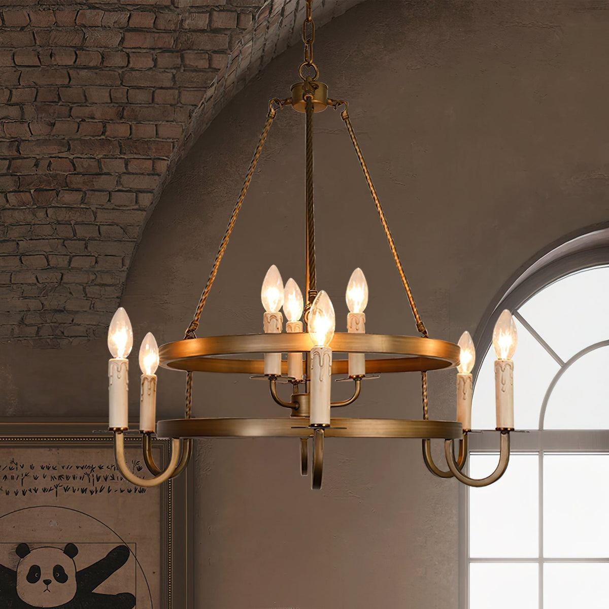 Crowley Wagon Wheel Chandelier - view 6