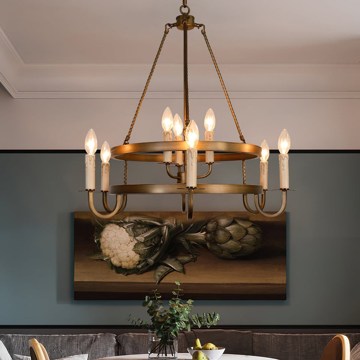 Crowley Wagon Wheel Chandelier - view 7