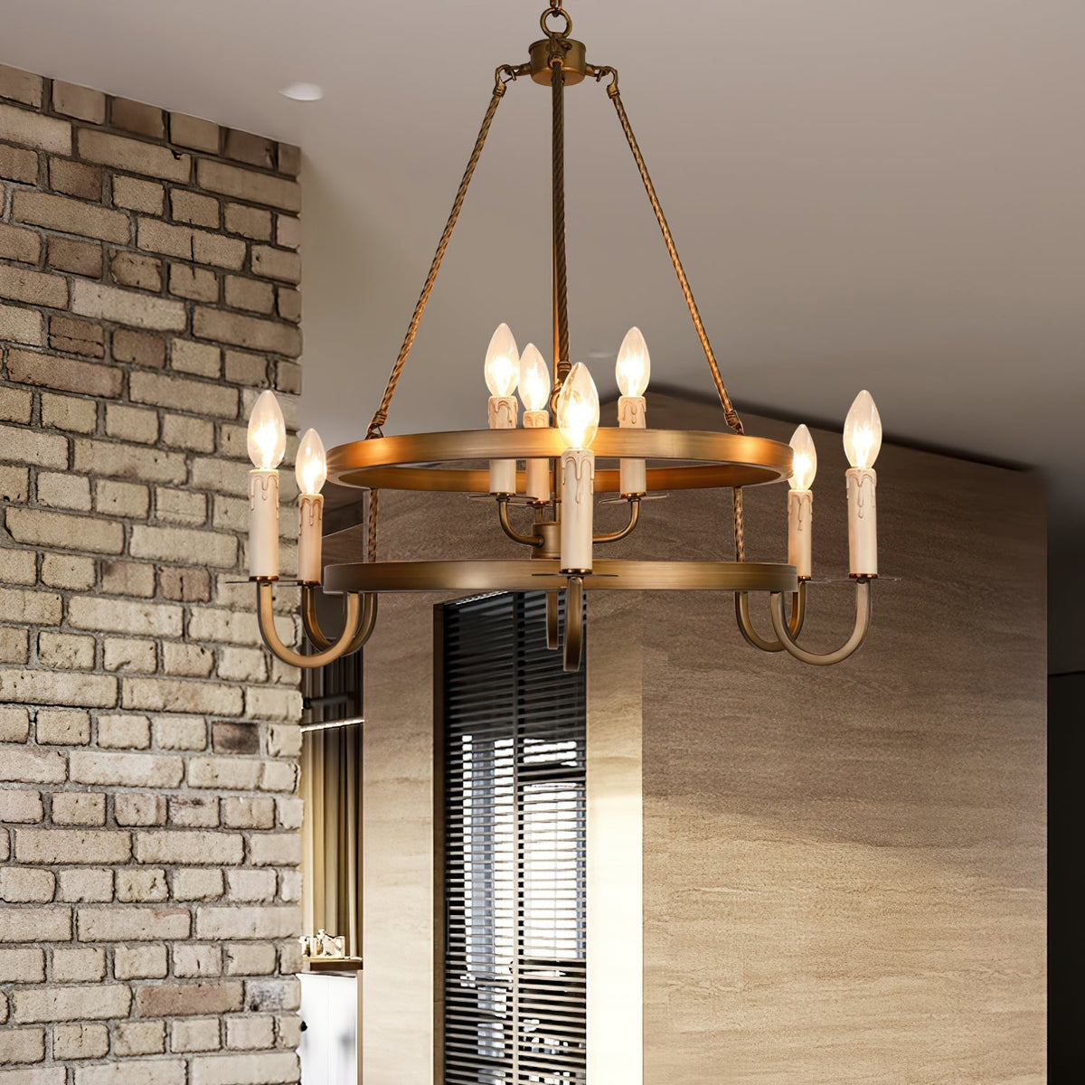 Crowley Wagon Wheel Chandelier - view 8