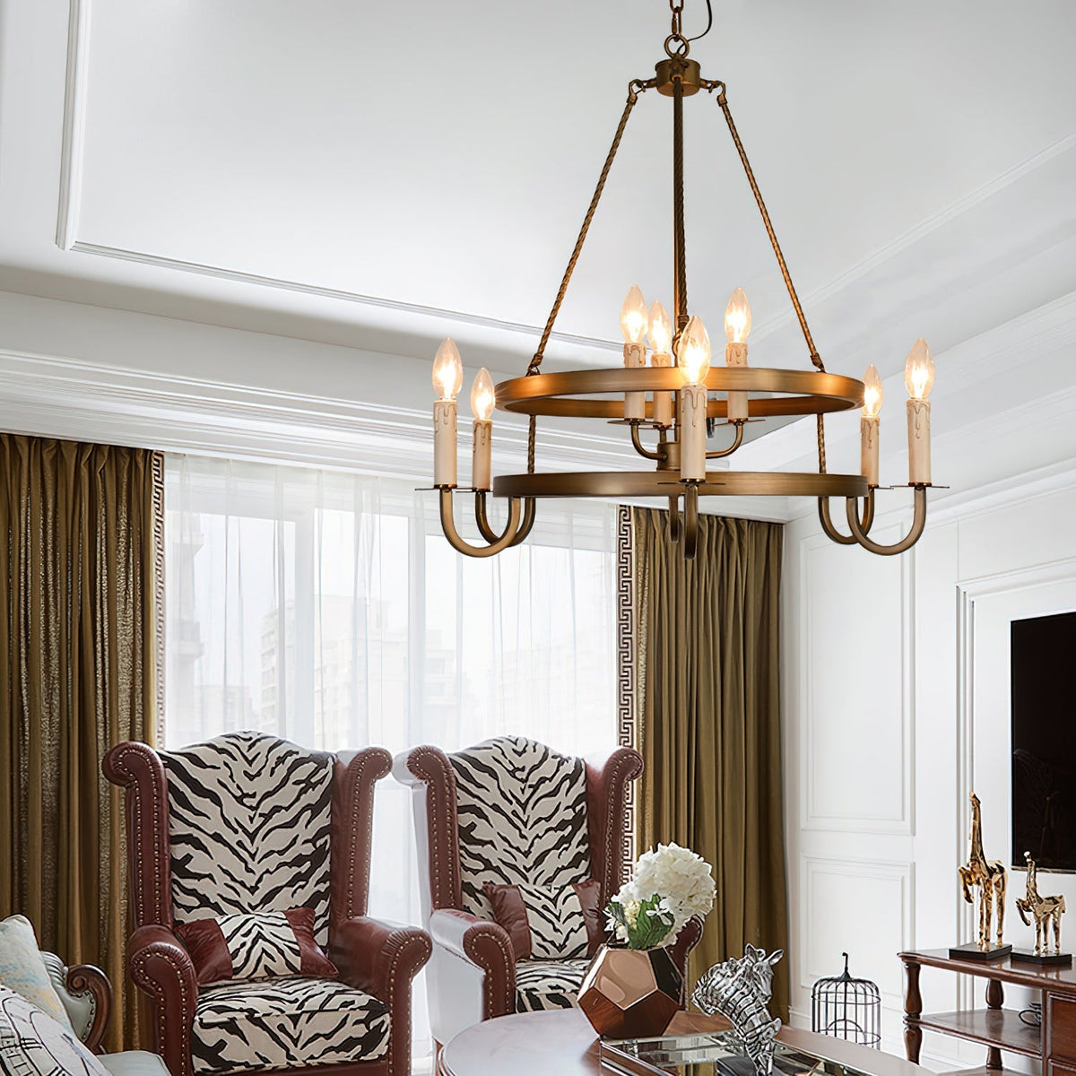 Crowley Wagon Wheel Chandelier - view 9