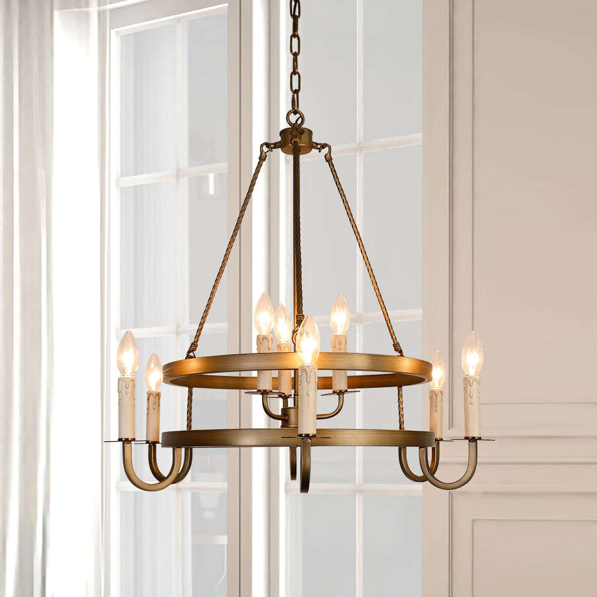 Crowley Wagon Wheel Chandelier - view 2