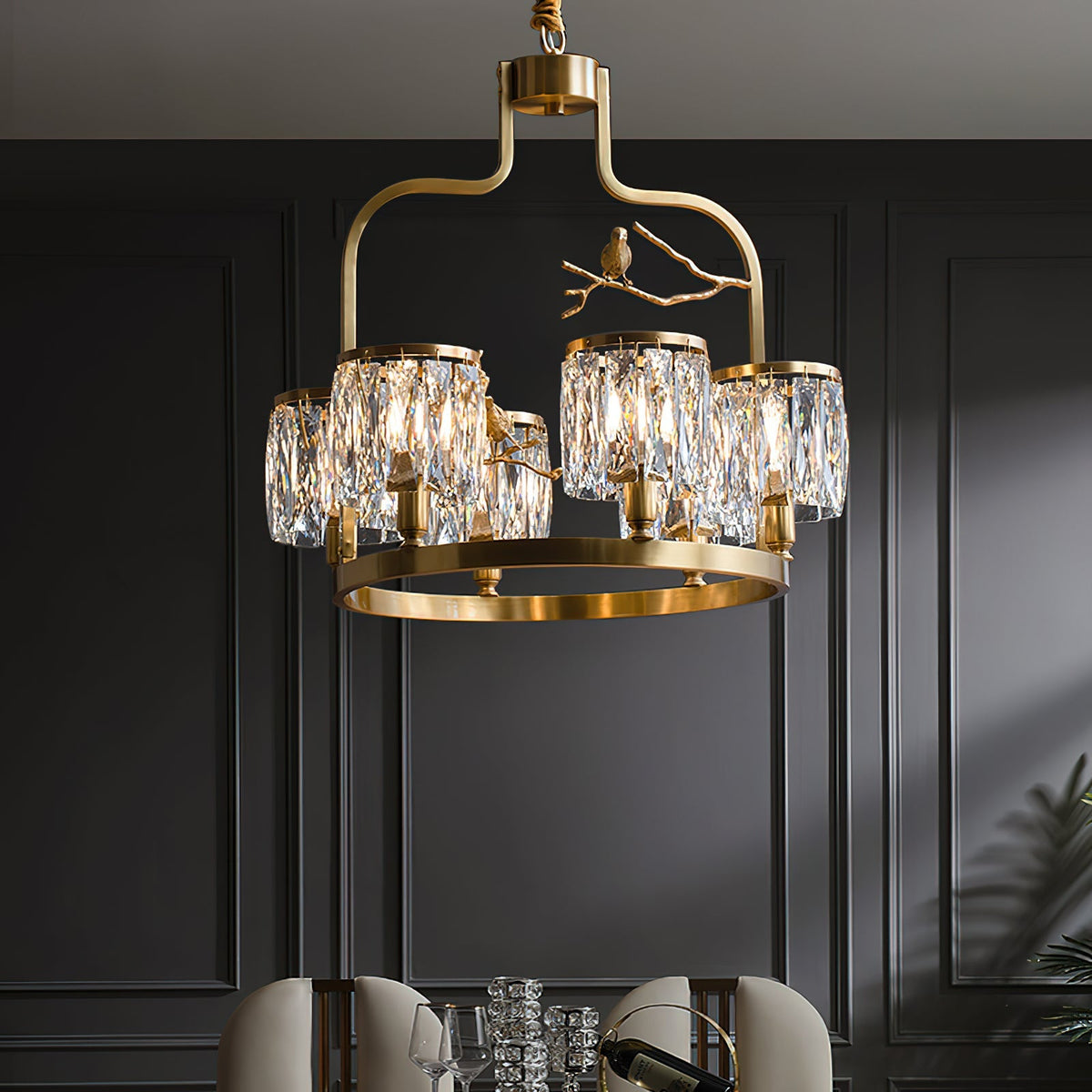 Crystal Bird Chandelier - view 2