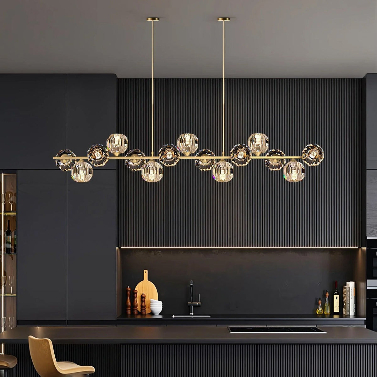 Crystal Glass Ball Chandelier - view 2