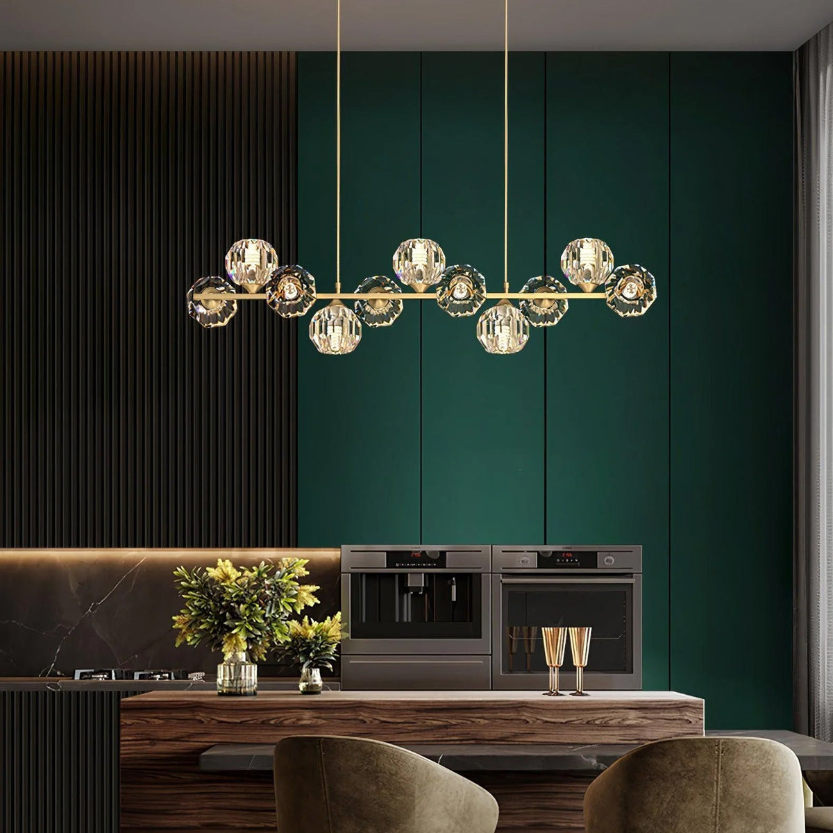 Crystal Glass Ball Chandelier - view 3