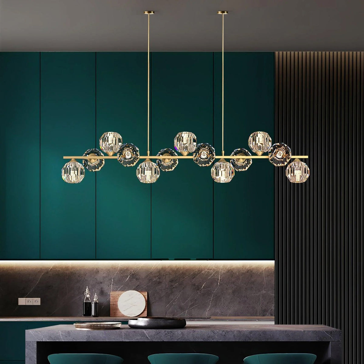 Crystal Glass Ball Chandelier - view 4