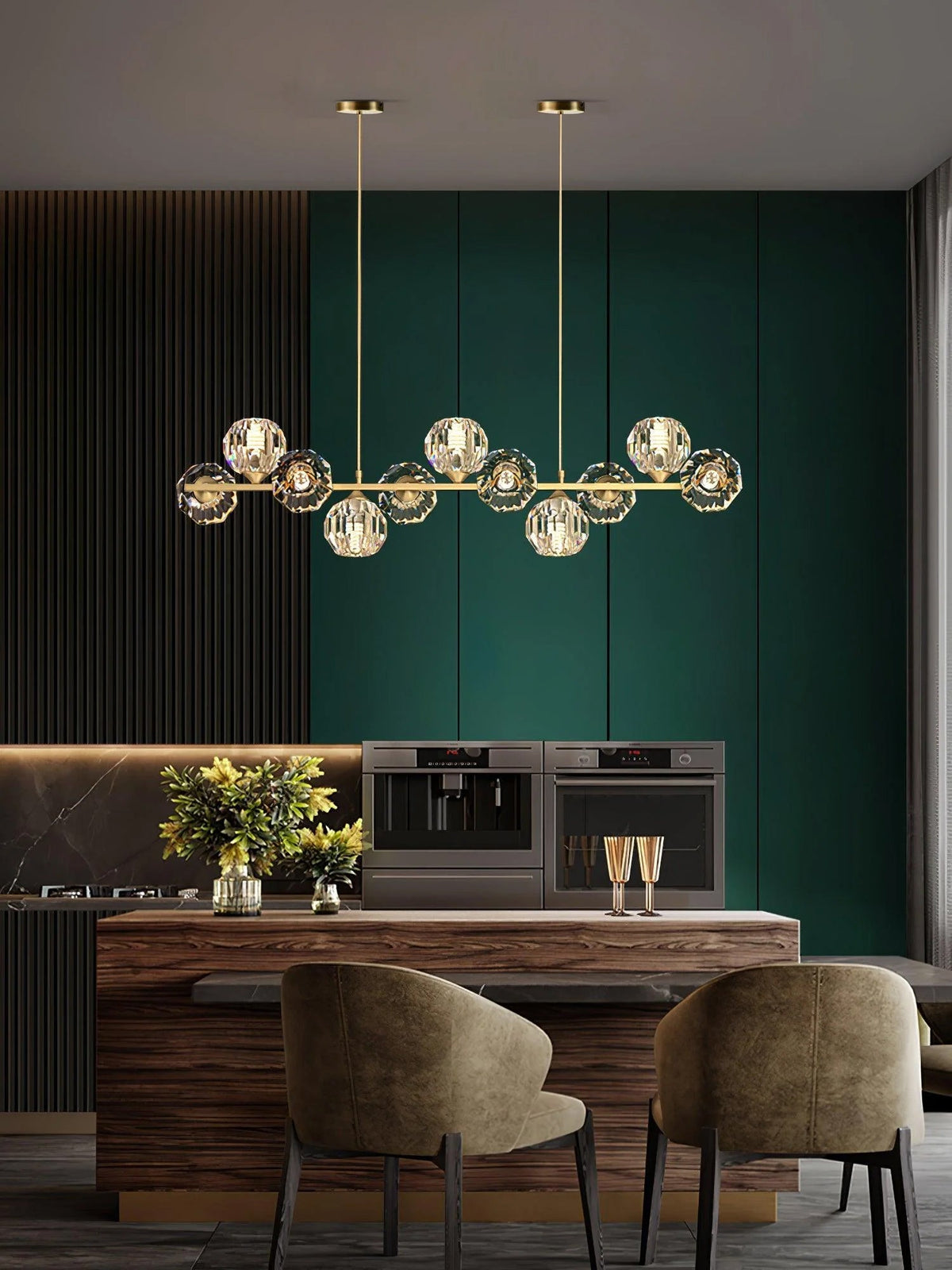 Crystal Glass Ball Chandelier - view 8
