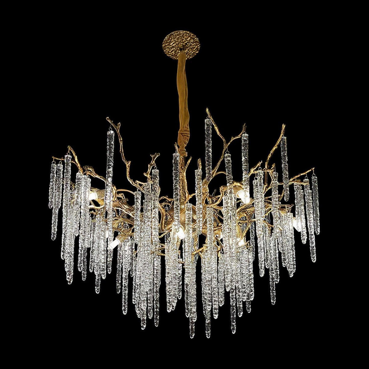 Crystal Icicles Branch Brass Chandelier - view 21