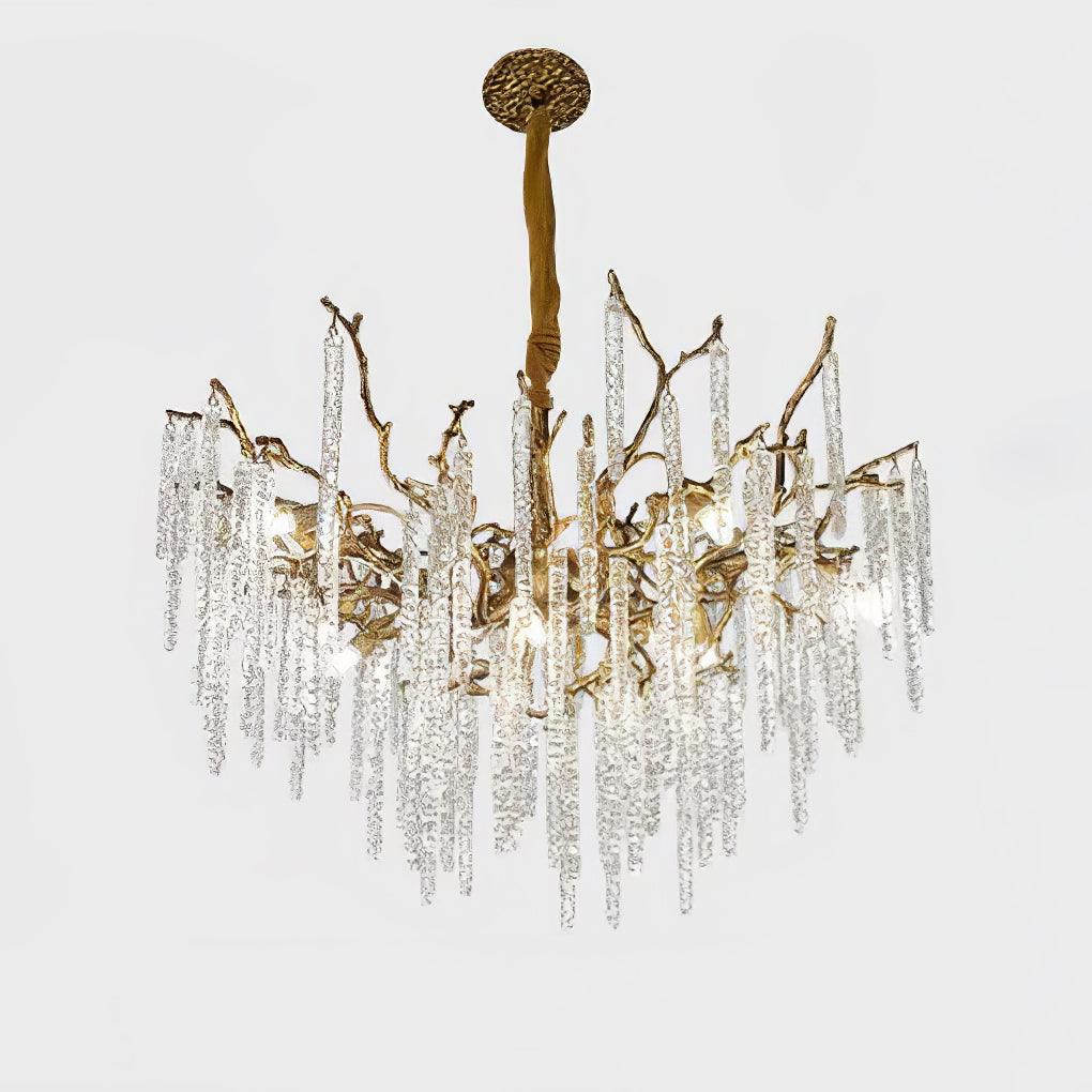 Crystal Icicles Branch Brass Chandelier - view 15