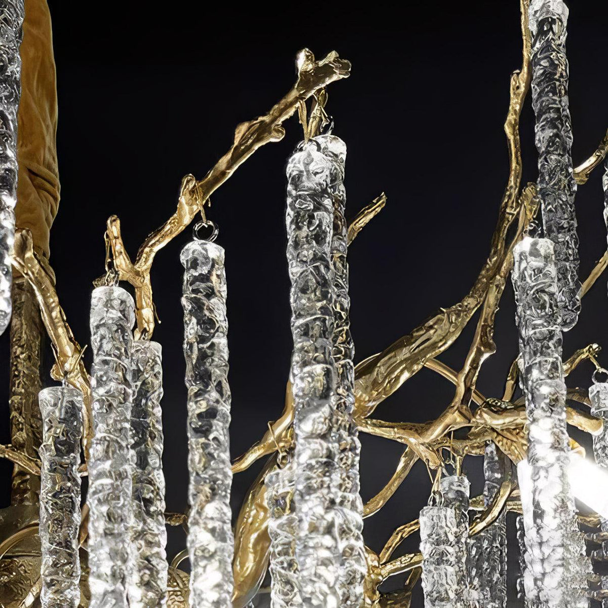 Crystal Icicles Branch Brass Chandelier - view 16