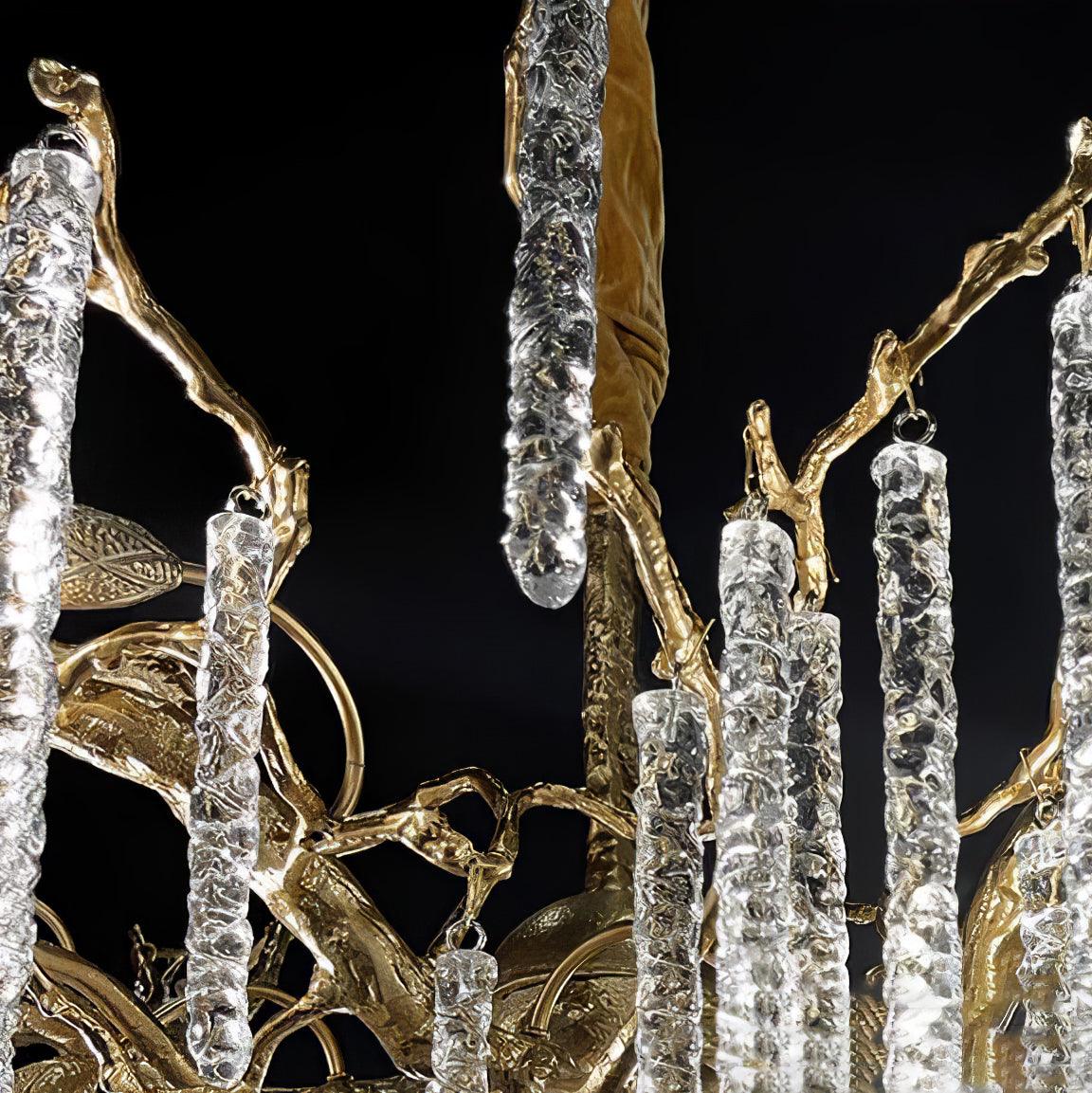 Crystal Icicles Branch Brass Chandelier - view 17