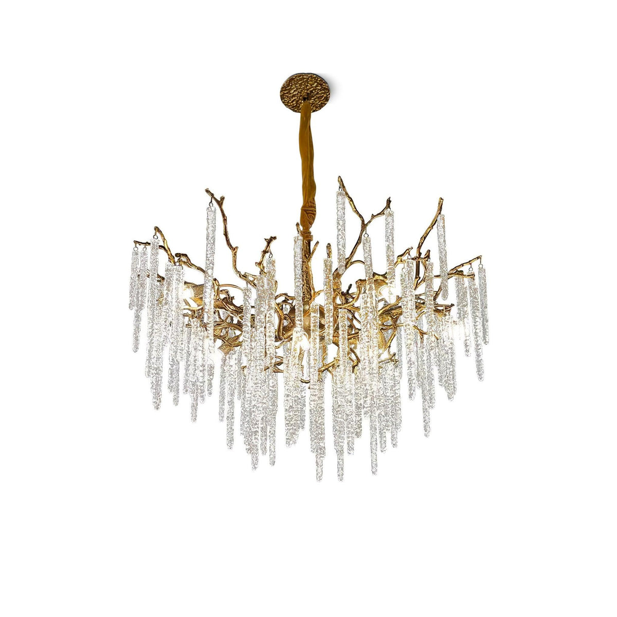 Crystal Icicles Branch Brass Chandelier - view 24