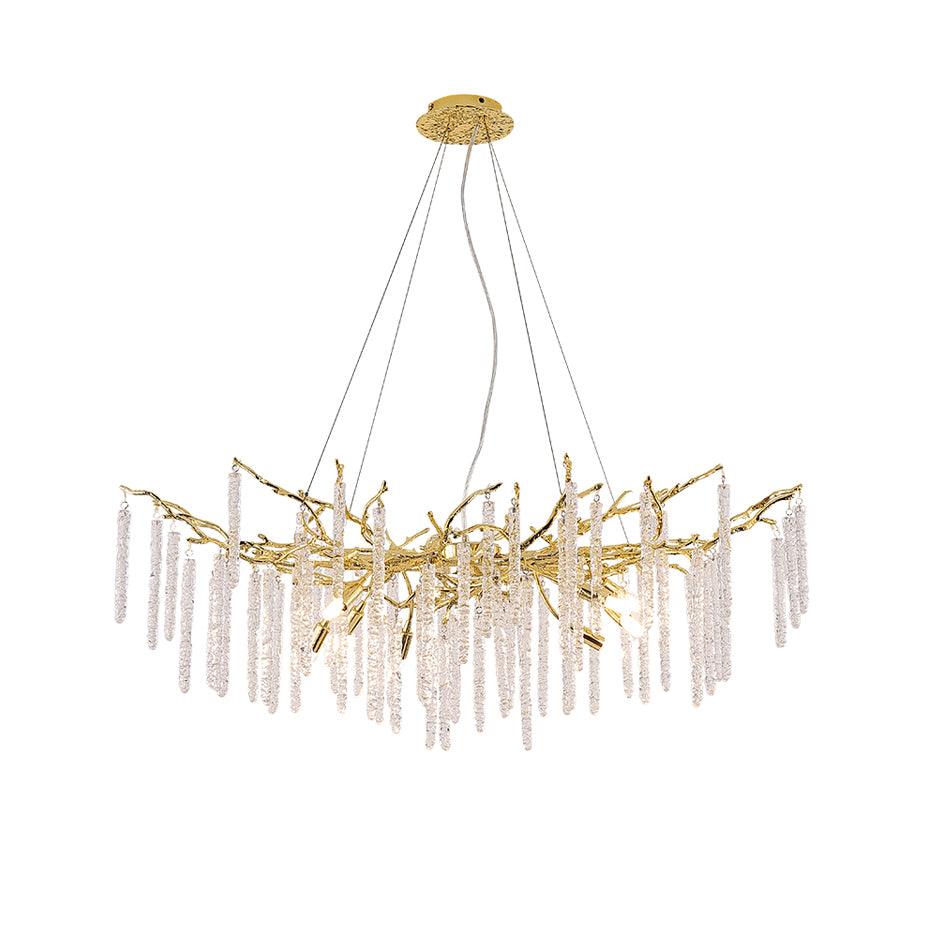 Crystal Icicles Branch Brass Chandelier - view 25