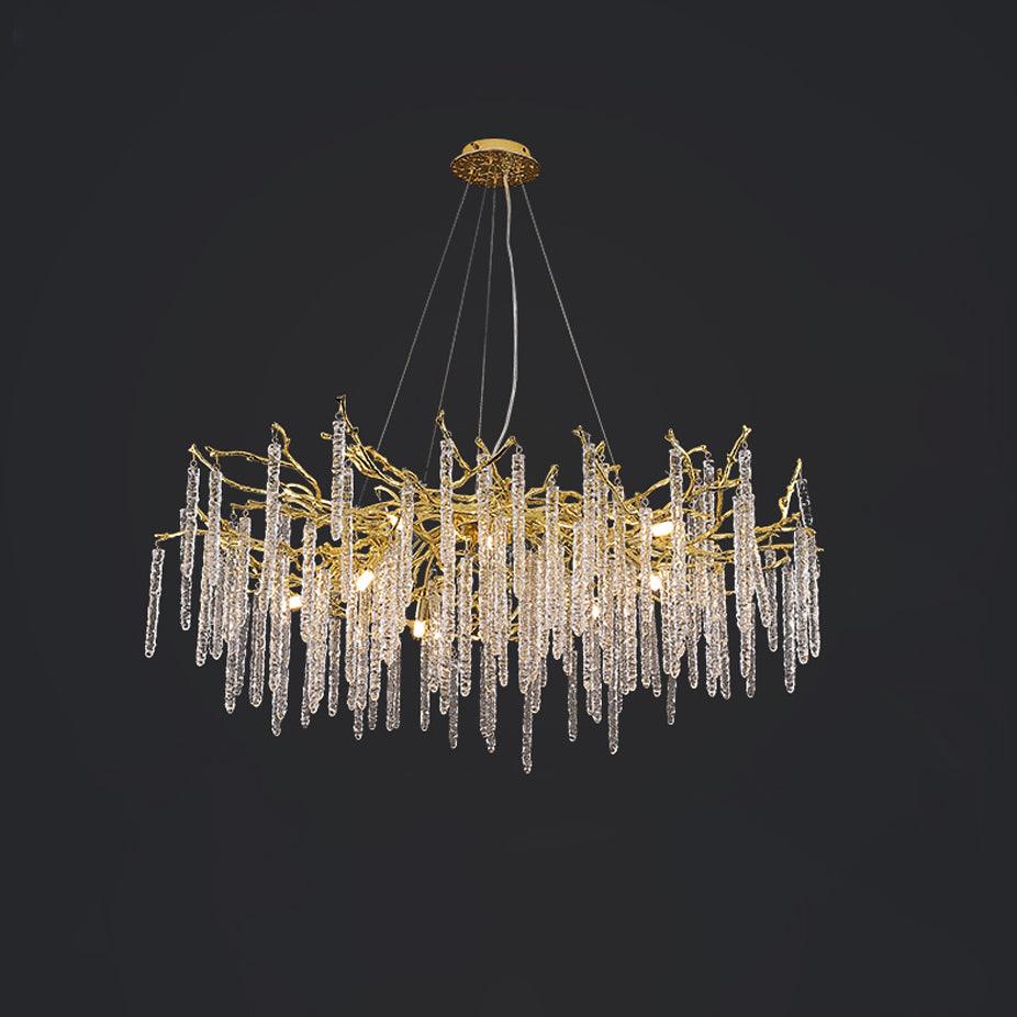 Crystal Icicles Branch Brass Chandelier - view 22