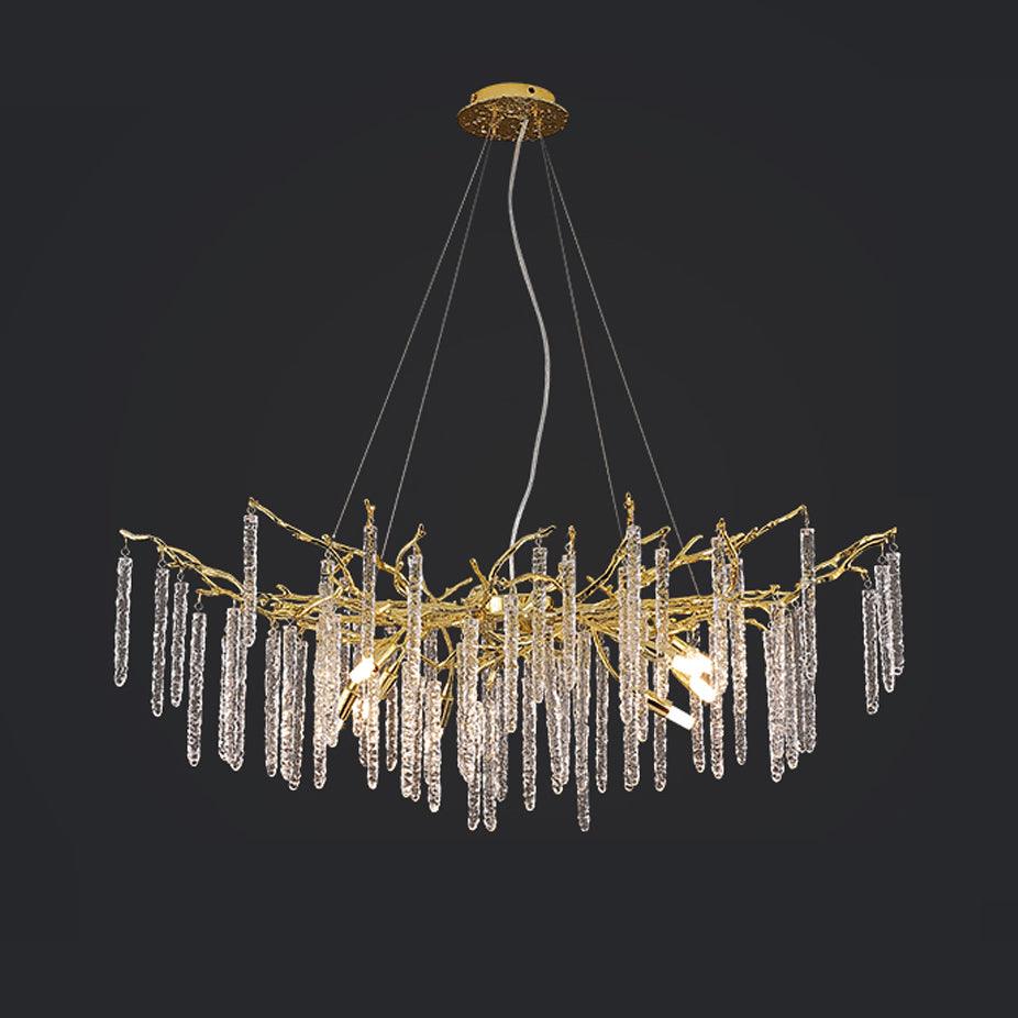 Crystal Icicles Branch Brass Chandelier - view 23