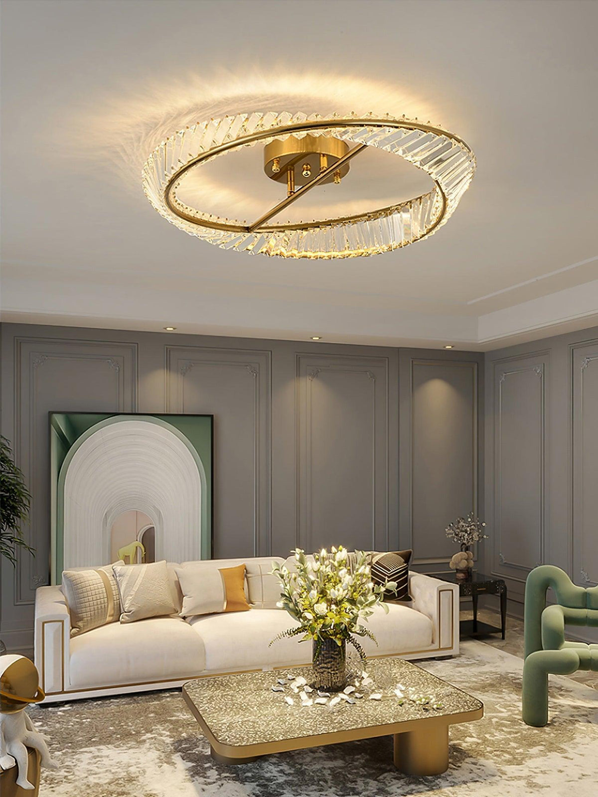 Crystal Rings Ceiling Lamp - view 13