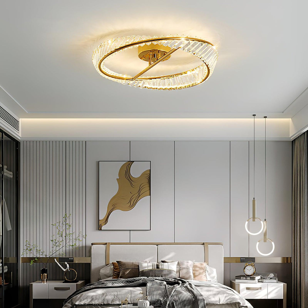 Crystal Rings Ceiling Lamp - view 2