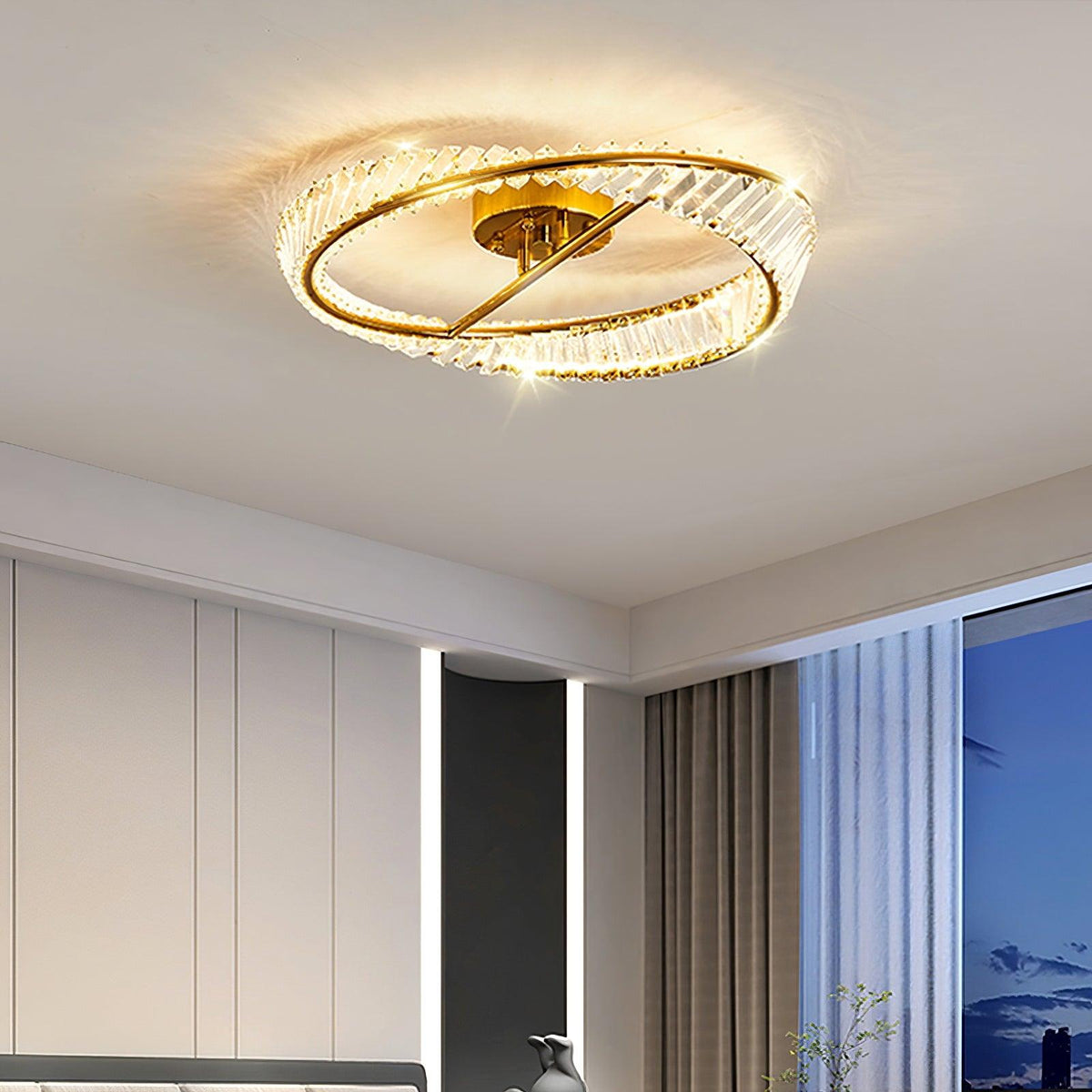 Crystal Rings Ceiling Lamp - view 3