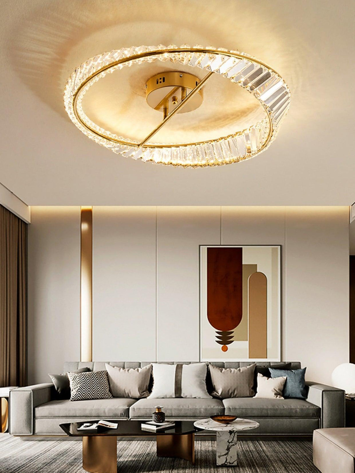 Crystal Rings Ceiling Lamp - view 8