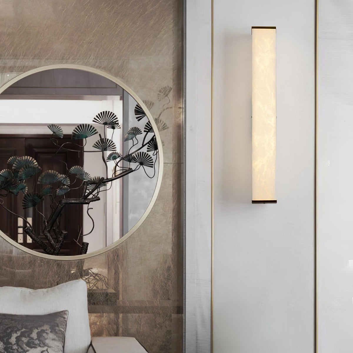 Cuboid Alabaster Wall Light - view 3