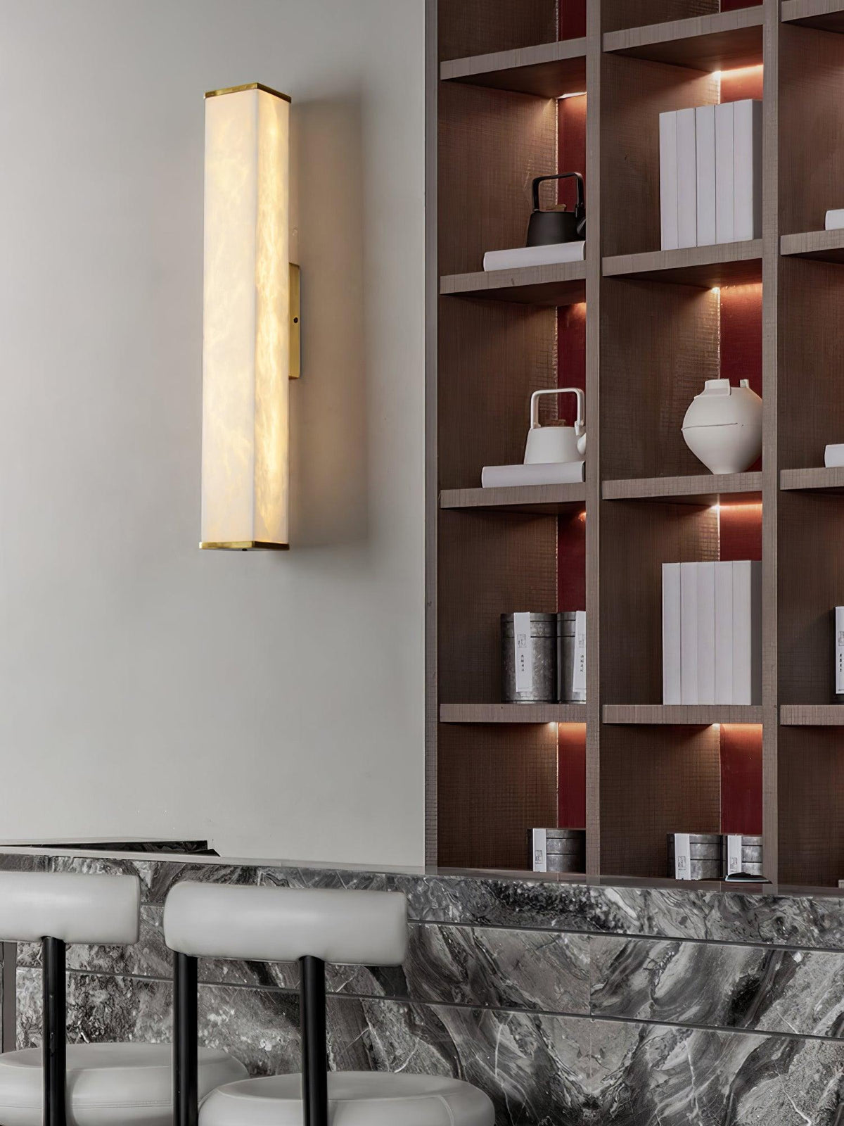 Cuboid Alabaster Wall Light - view 4