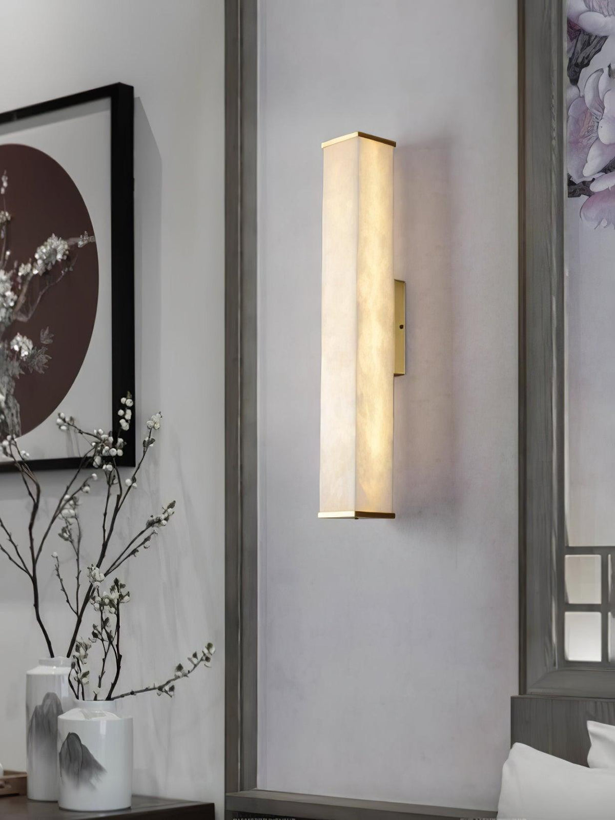 Cuboid Alabaster Wall Light - view 7