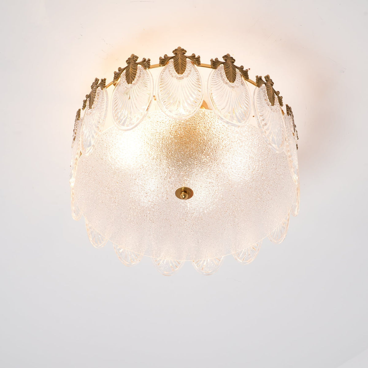 Decorative Pattern Glass Round Chandelier - view 18