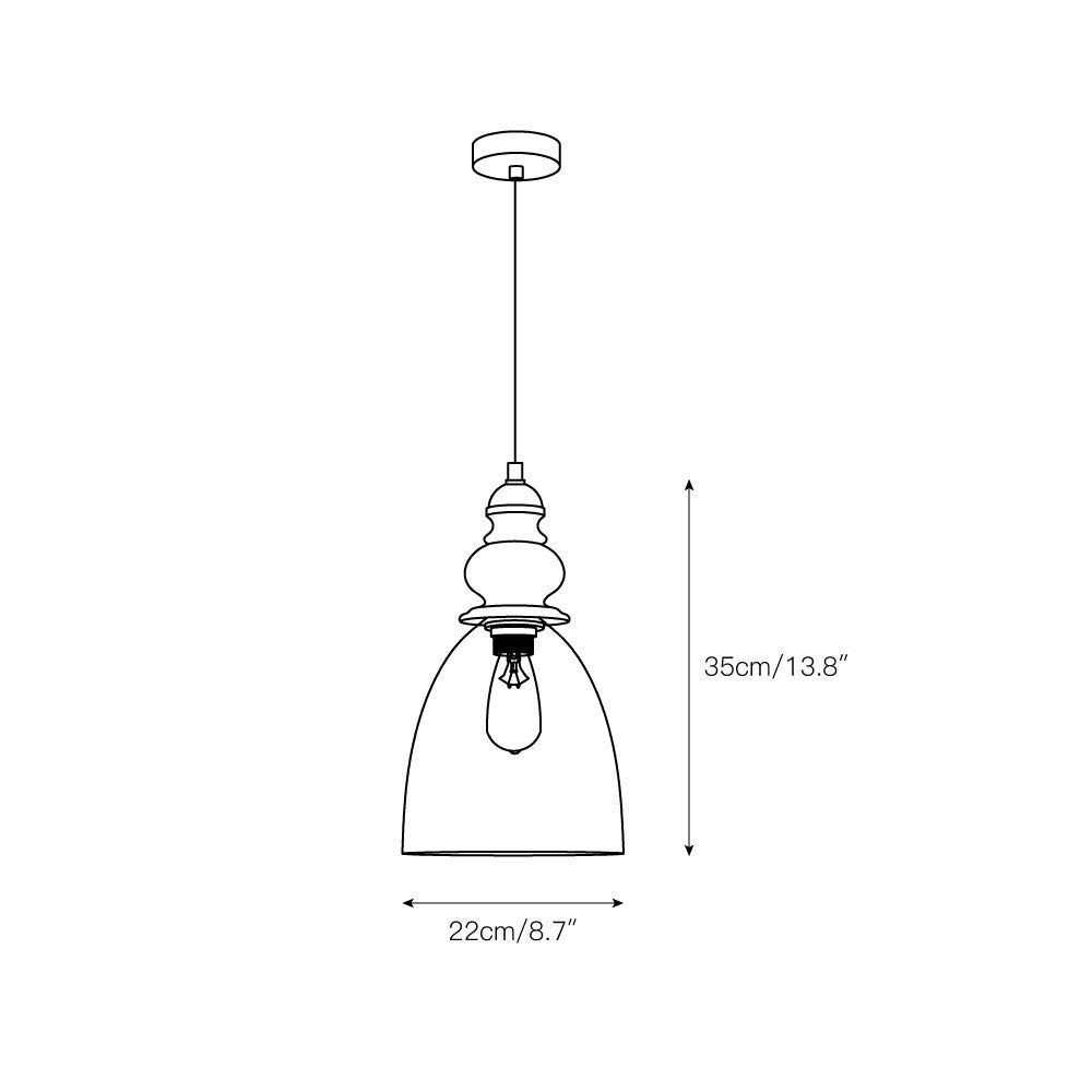 Delmare Glass Pendant Lamp - view 3