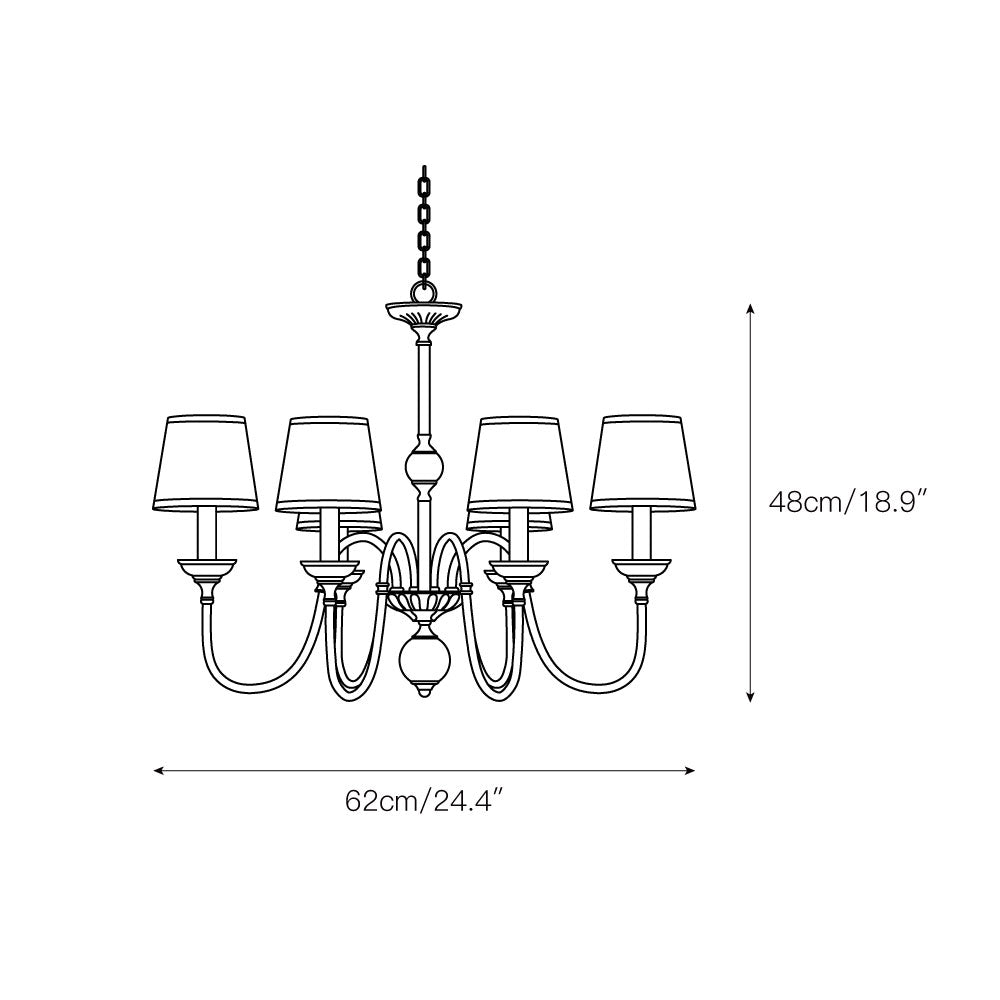 Diana Brass Chandelier - view 3
